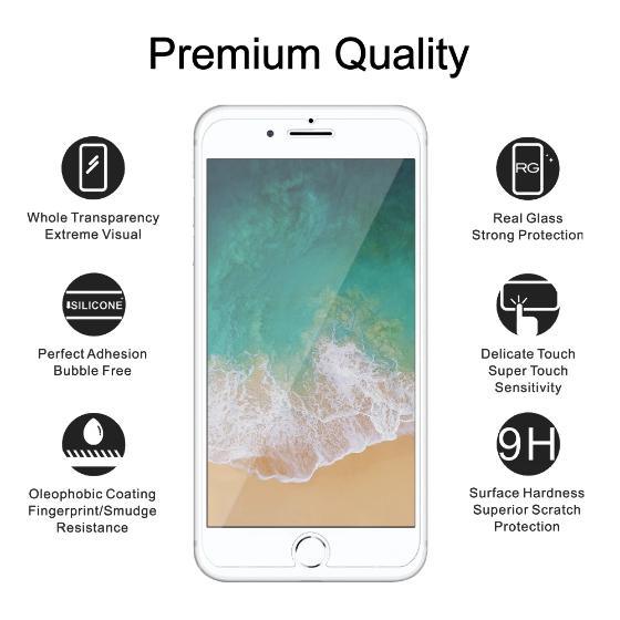 Premium Glass Screen Protector for iPhone 6 Plus/6S Plus (2 Pack) - [Easy Installation Kit include] - MOSNOVO