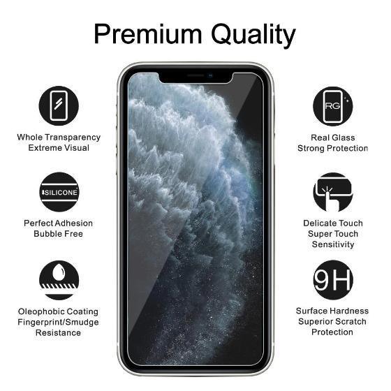 Premium Glass Screen Protector for iPhone X (2 Pack) - [Easy Installation Kit include]