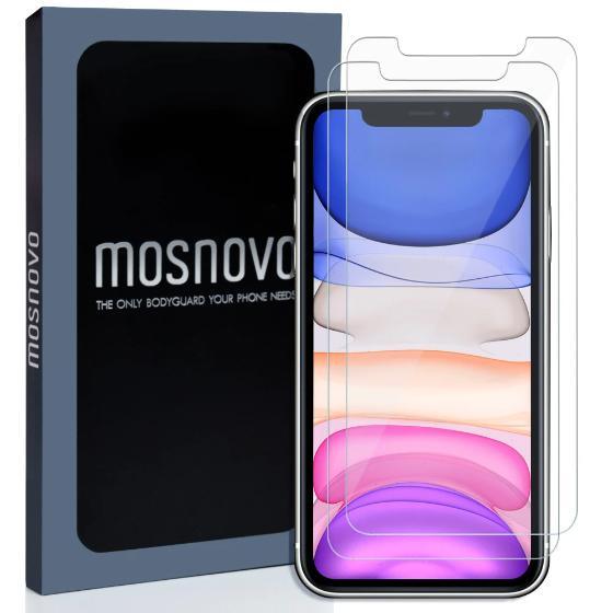 Premium Glass Screen Protector for iPhone XR (2 Pack) - [Easy Installation Kit include] - MOSNOVO