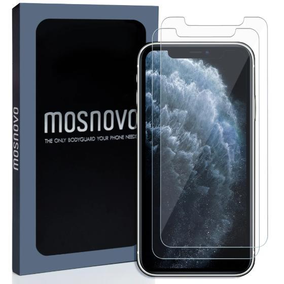 Premium Glass Screen Protector for iPhone XS (2 Pack) - [Easy Installation Kit include] - MOSNOVO