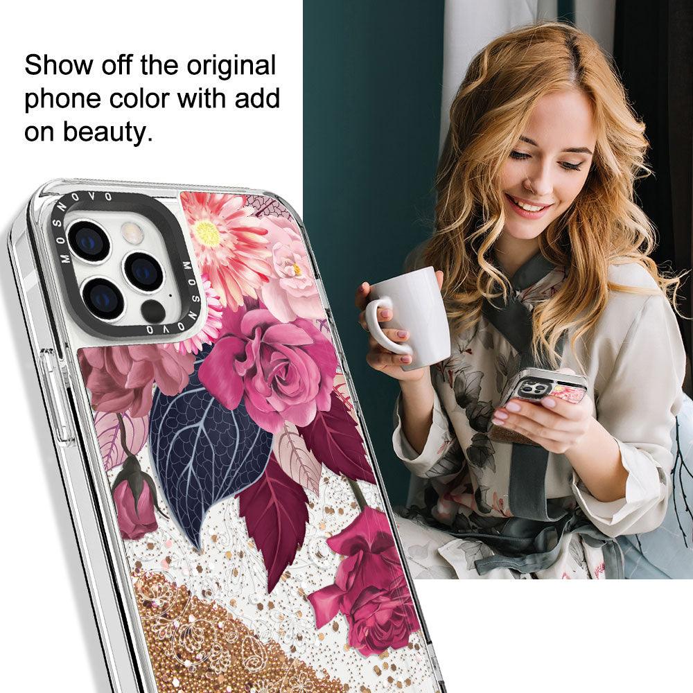 Pretty in Pink Glitter Phone Case - iPhone 12 Pro Max Case - MOSNOVO
