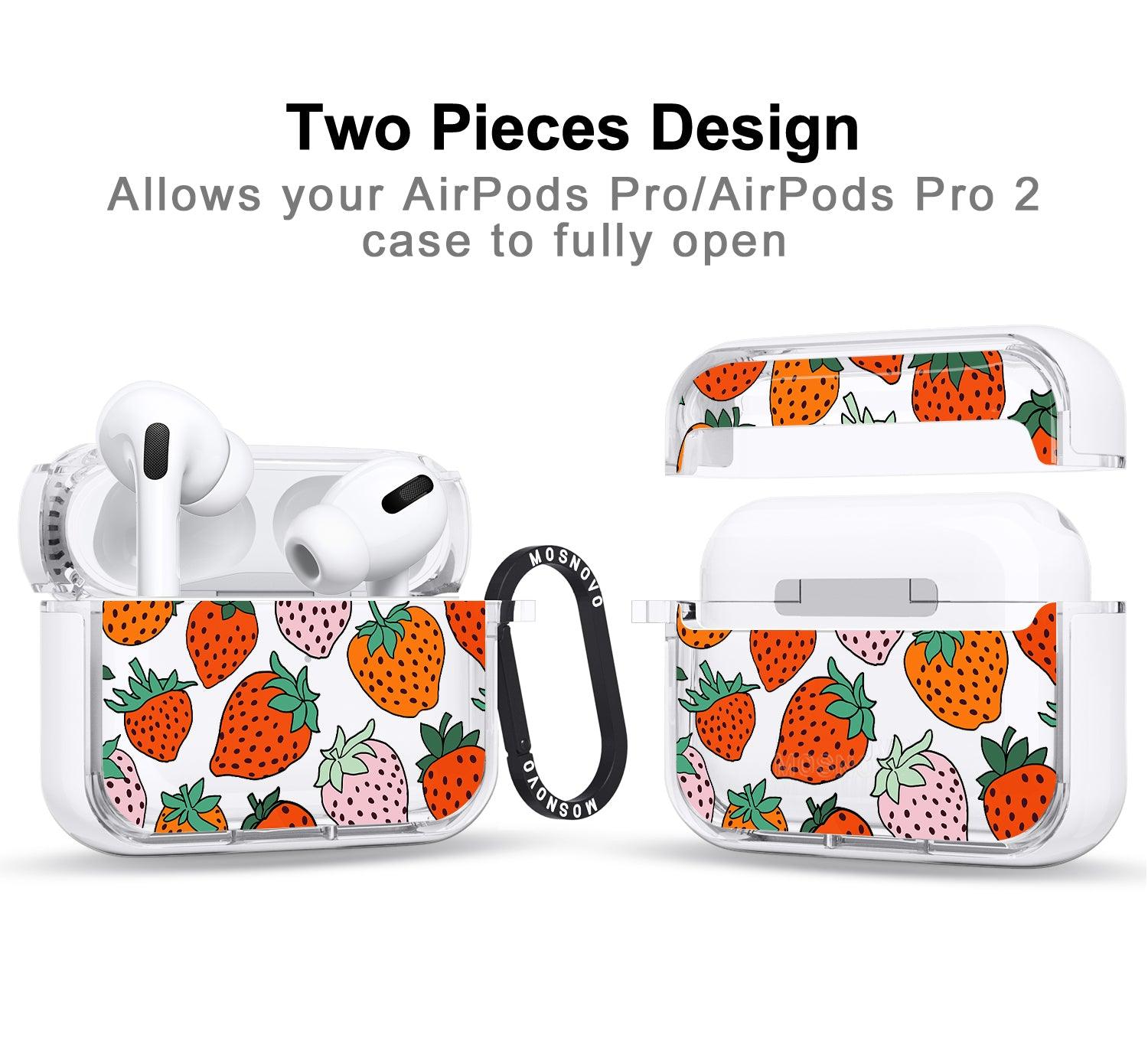 Pretty Strawberries AirPods Pro 2 Case (2nd Generation) - MOSNOVO