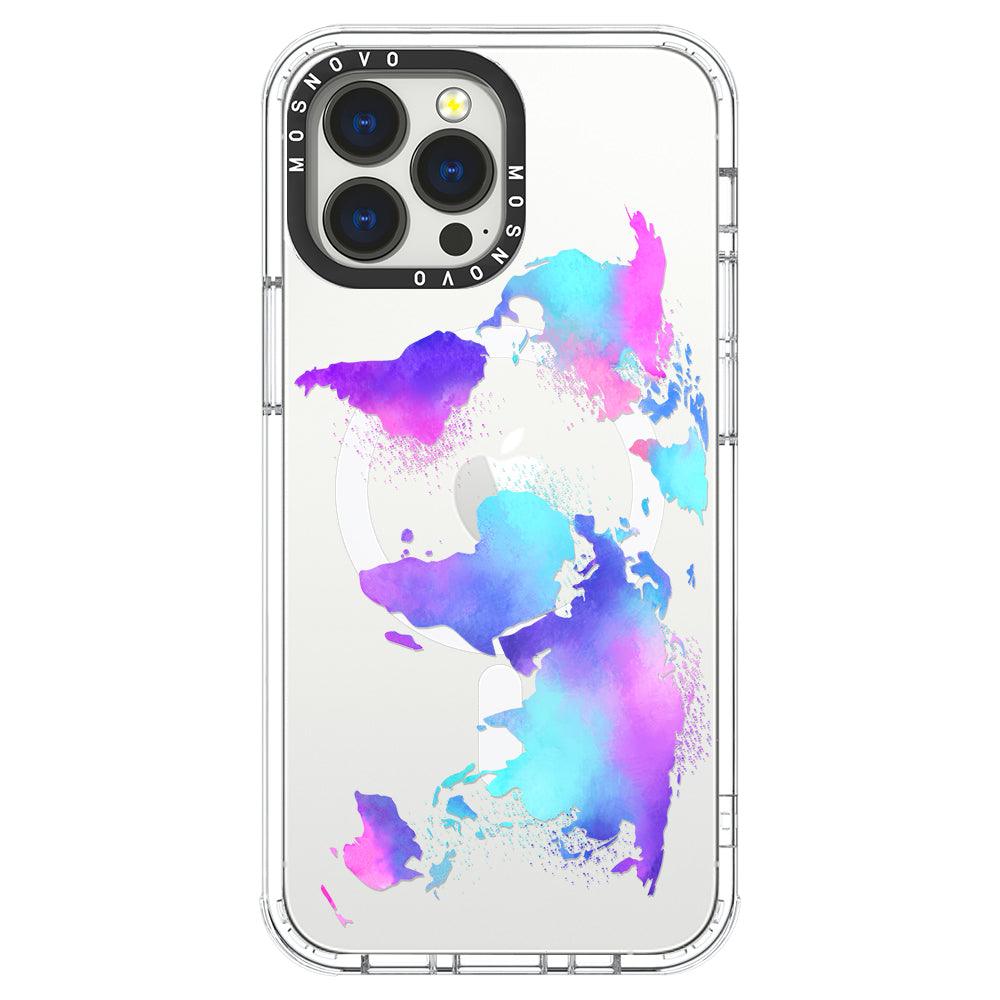 Psychedelic World Map Phone Case - iPhone 13 Pro Max Case - MOSNOVO