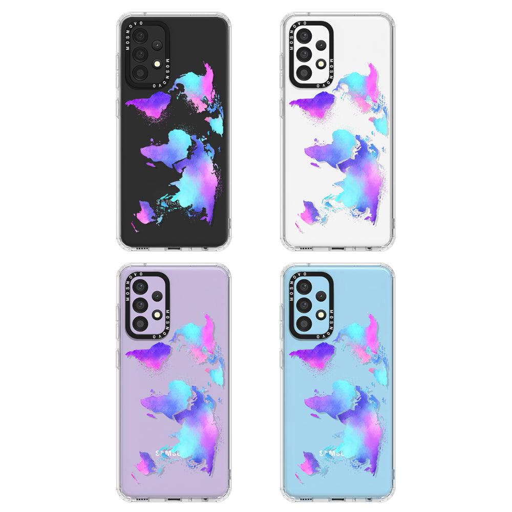 Psychedelic World Map Phone Case - Samsung Galaxy A52 & A52s Case - MOSNOVO