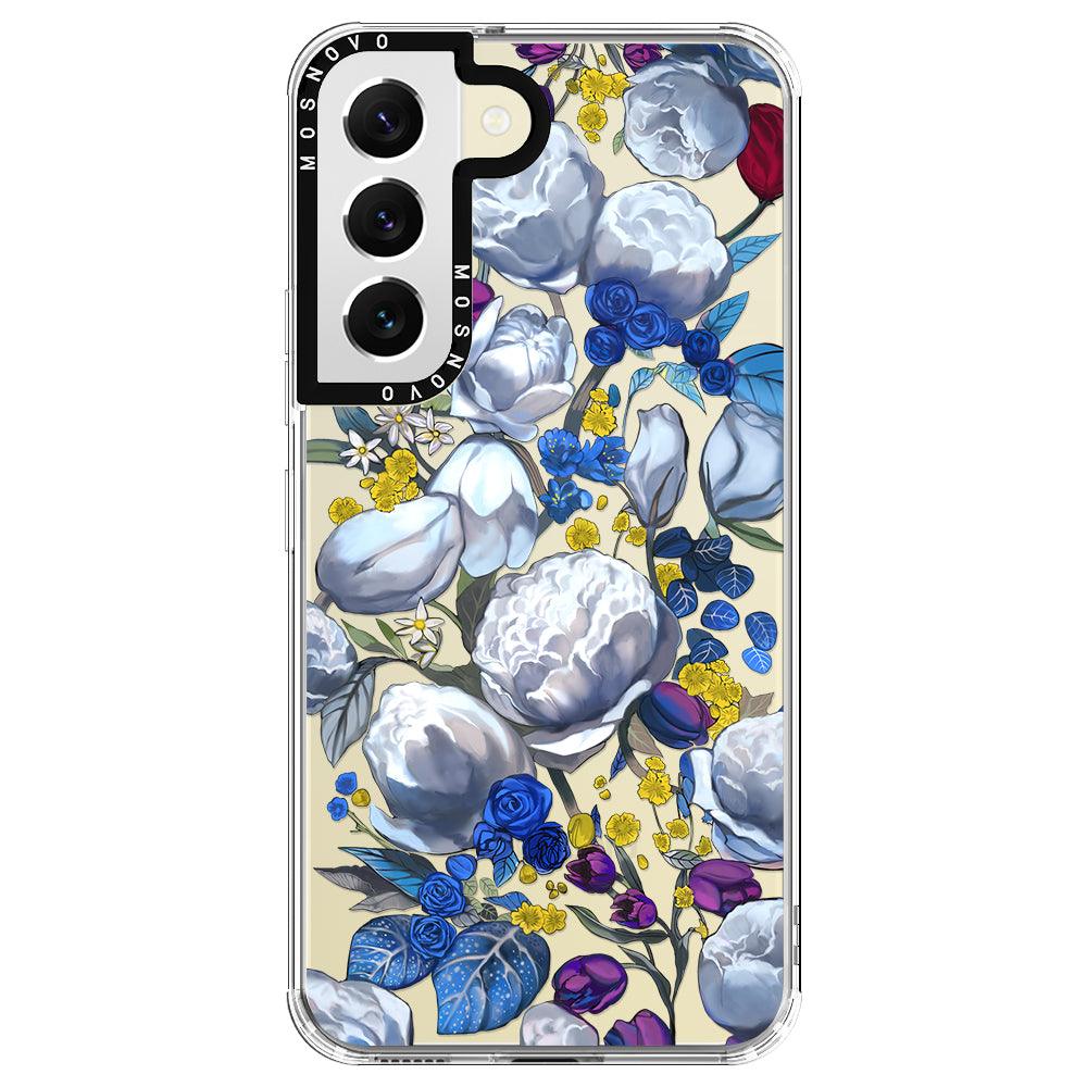 Purple Blue Floral Phone Case - Samsung Galaxy S22 Case - MOSNOVO