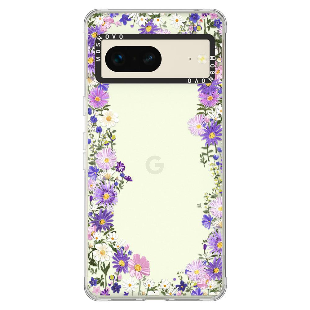 Purple Daisy Garden Phone Case - Google Pixel 7 Case - MOSNOVO