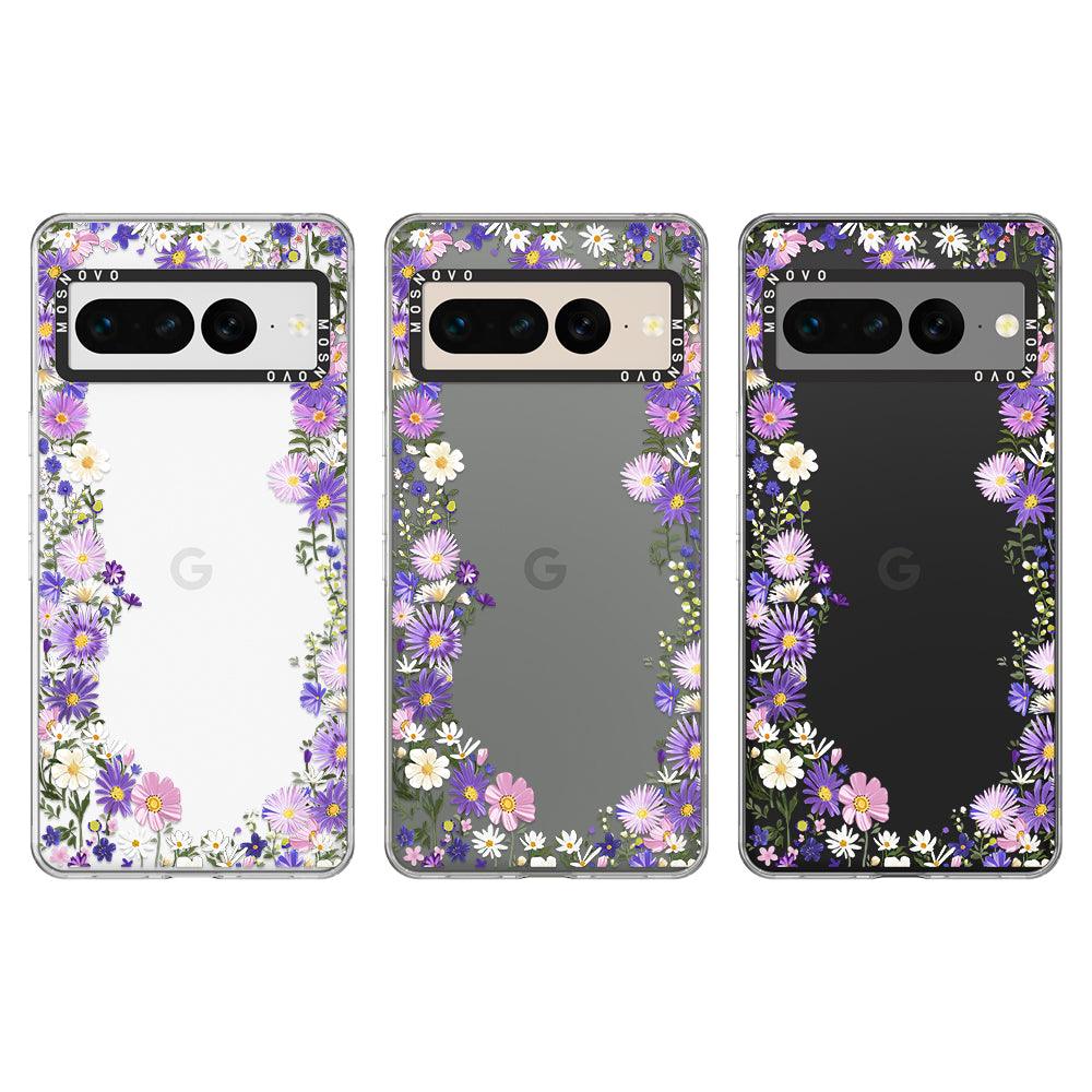 Purple Daisy Garden Phone Case - Google Pixel 7 Pro Case - MOSNOVO