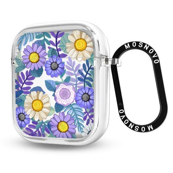 Purple Floral AirPods 1/2 Case - MOSNOVO