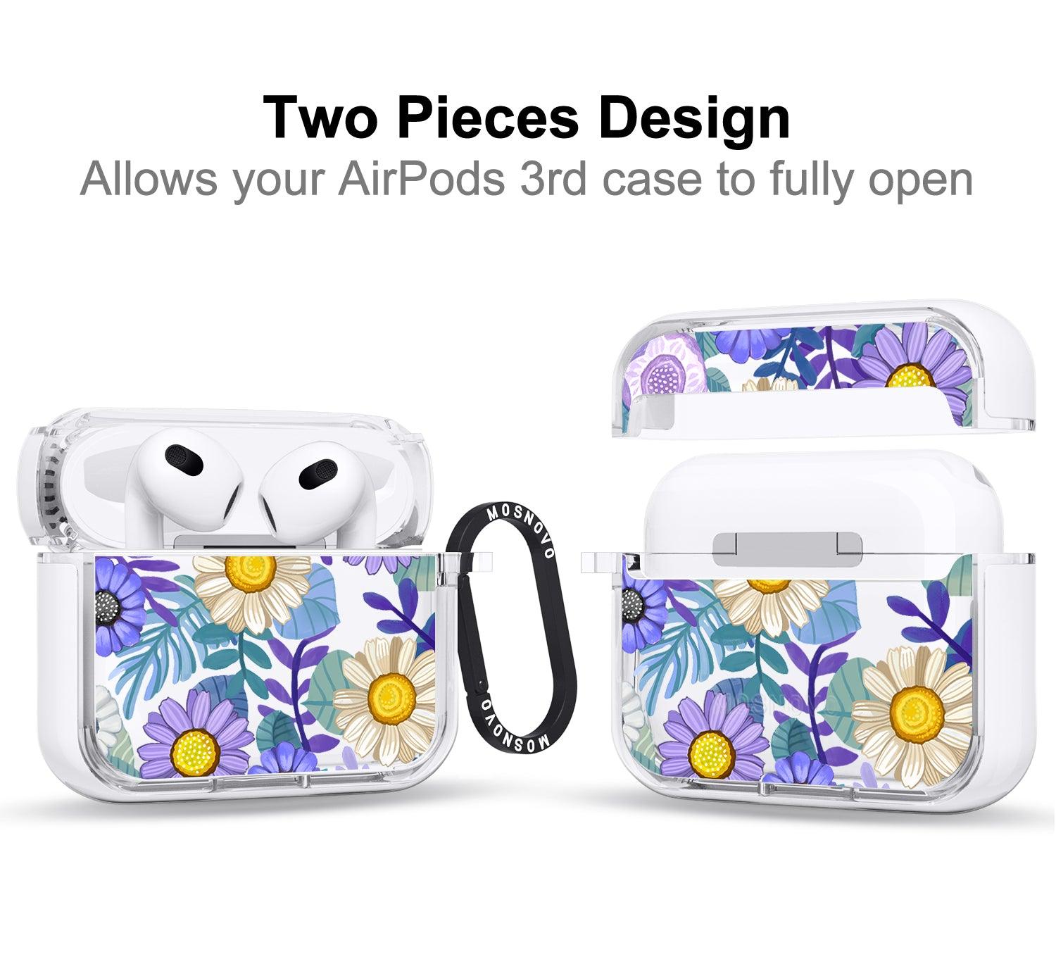 Purple Floral AirPods 3 Case (3rd Generation) - MOSNOVO