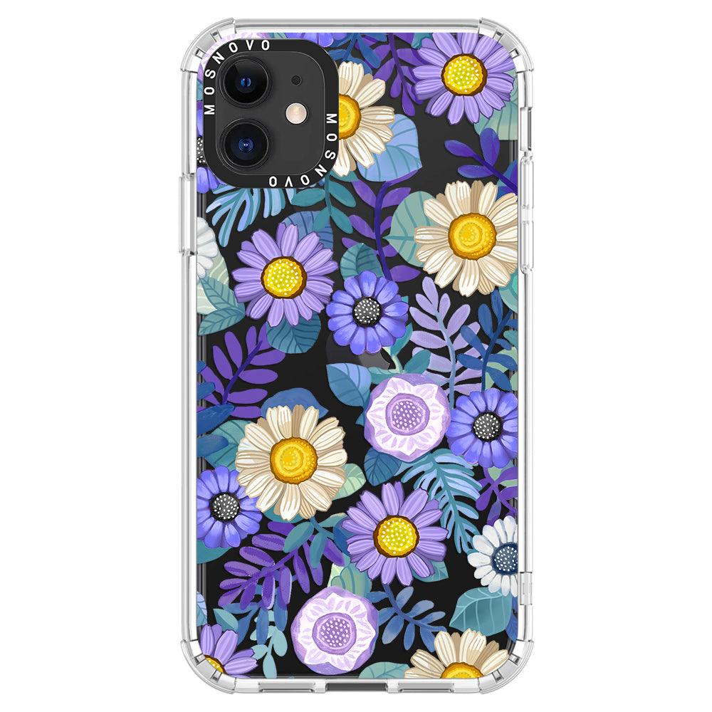 Purple Floral Phone Case - iPhone 11 Case - MOSNOVO