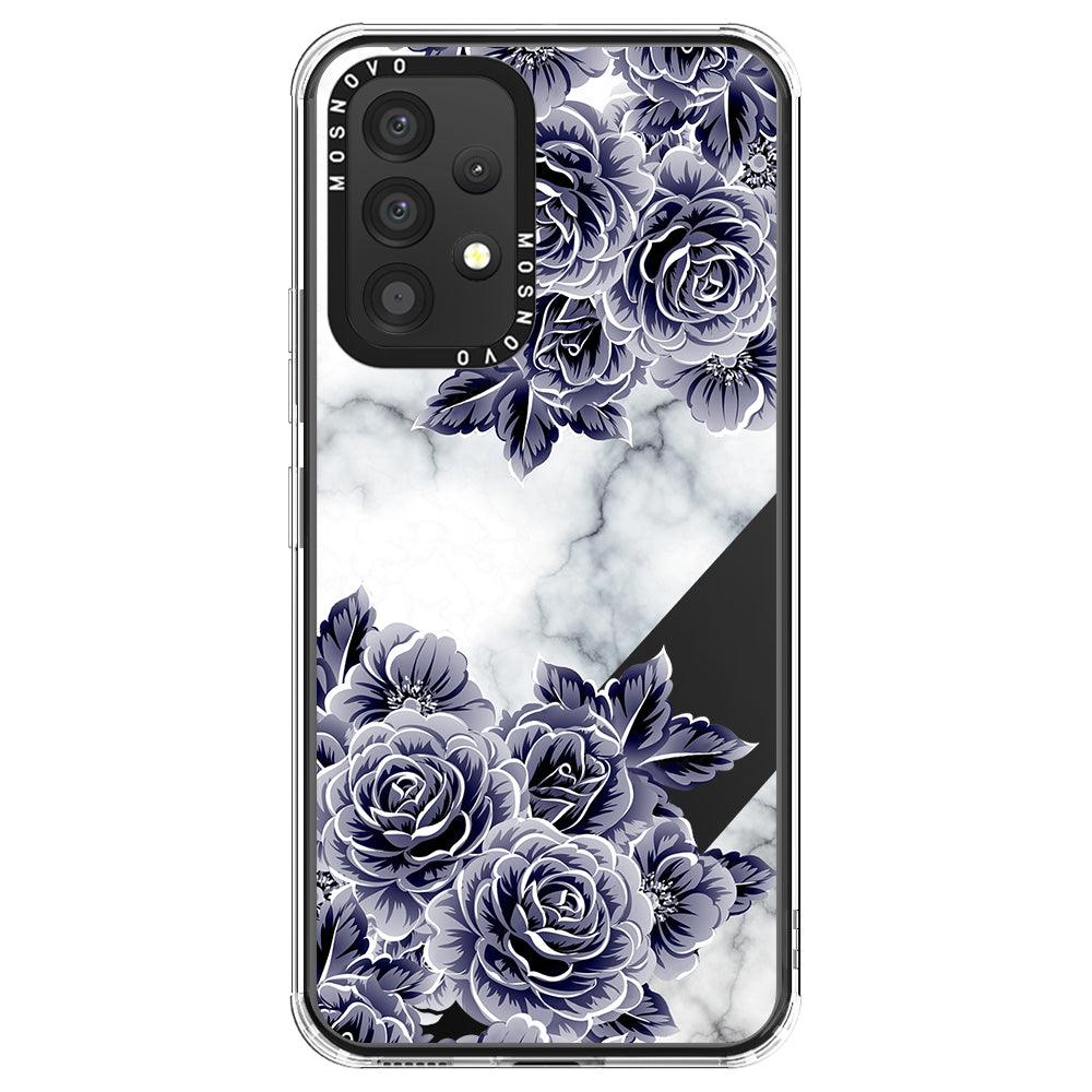 Purple Flower Marble Phone Case - Samsung Galaxy A53 Case - MOSNOVO