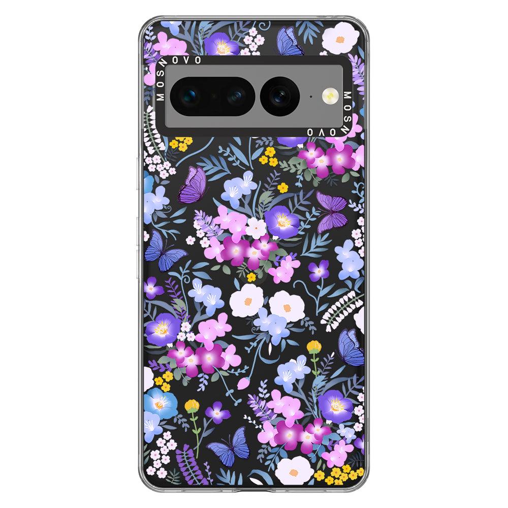 Purple Peri Nemophila Flower Phone Case - Google Pixel 7 Pro Case - MOSNOVO