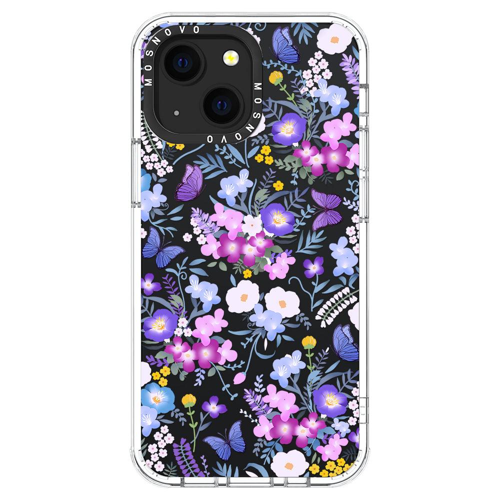 Purple Peri Nemophila Flower Phone Case - iPhone 13 Case - MOSNOVO