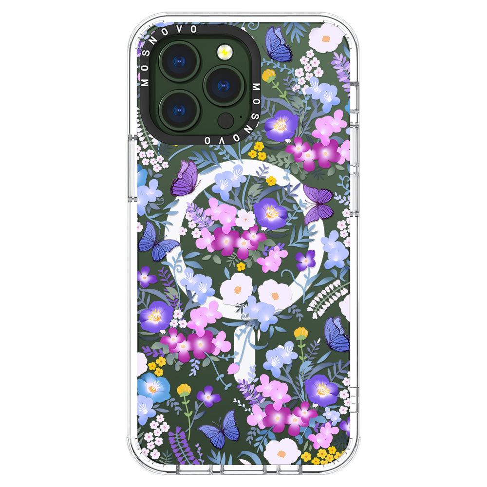 Purple Peri Nemophila Flower Phone Case - iPhone 13 Pro Case - MOSNOVO