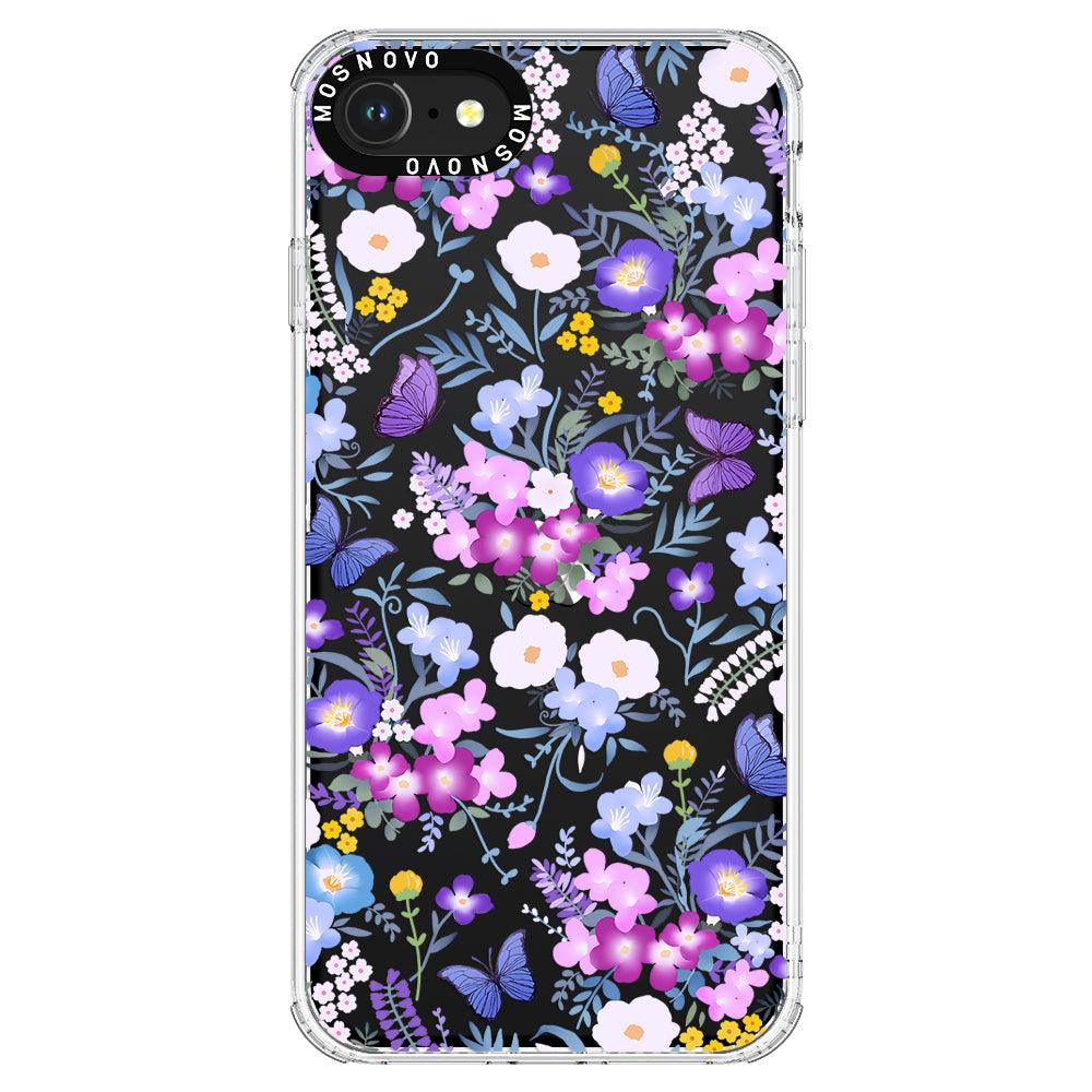 Purple Peri Nemophila Flower Phone Case - iPhone SE 2020 Case - MOSNOVO