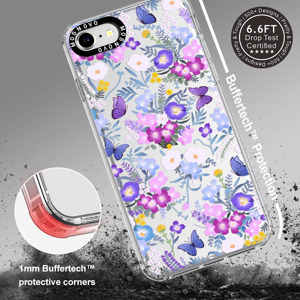 Purple Peri Nemophila Flower Phone Case - iPhone SE 2022 Case - MOSNOVO