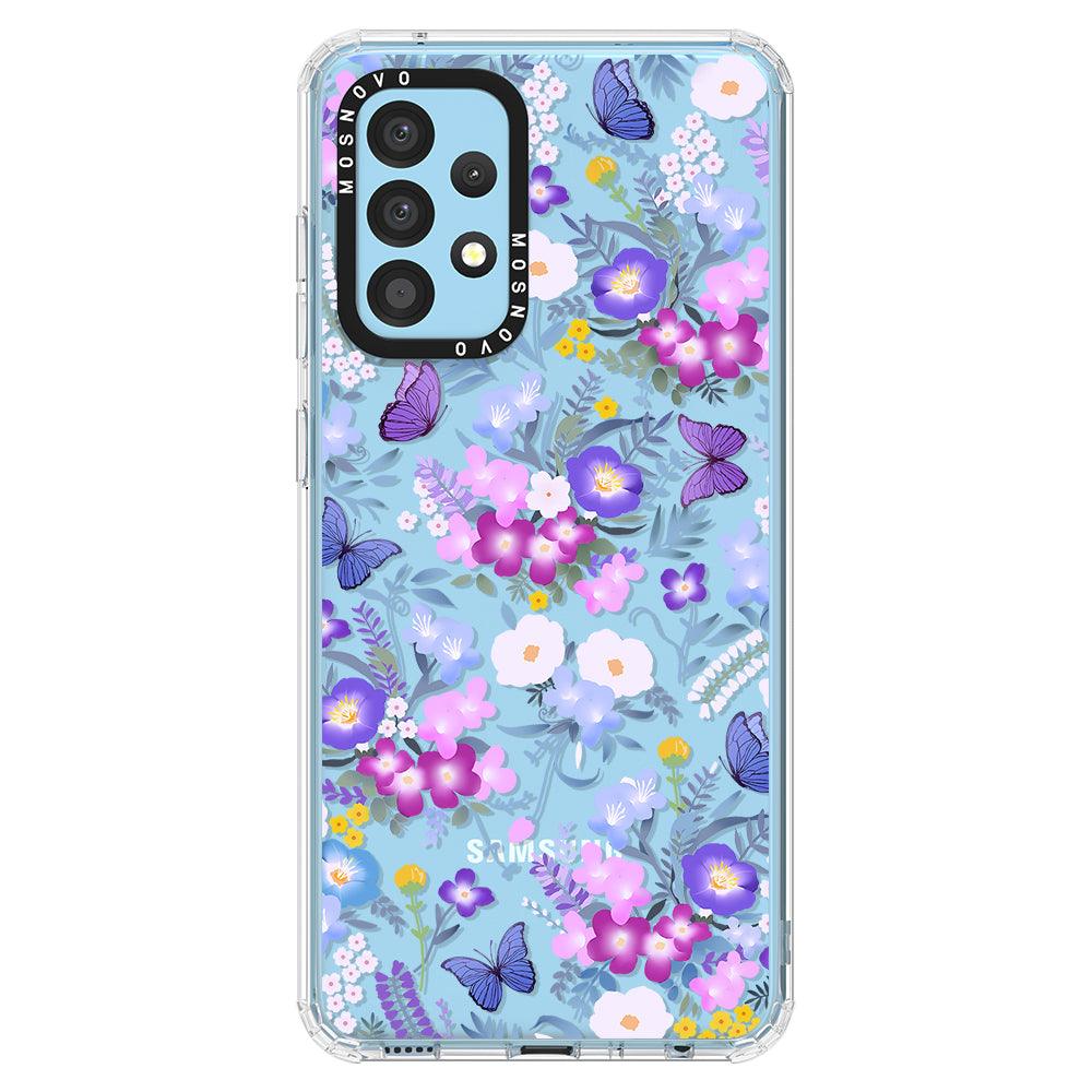 Purple Peri Nemophila Flower Phone Case - Samsung Galaxy A52 & A52s Case - MOSNOVO