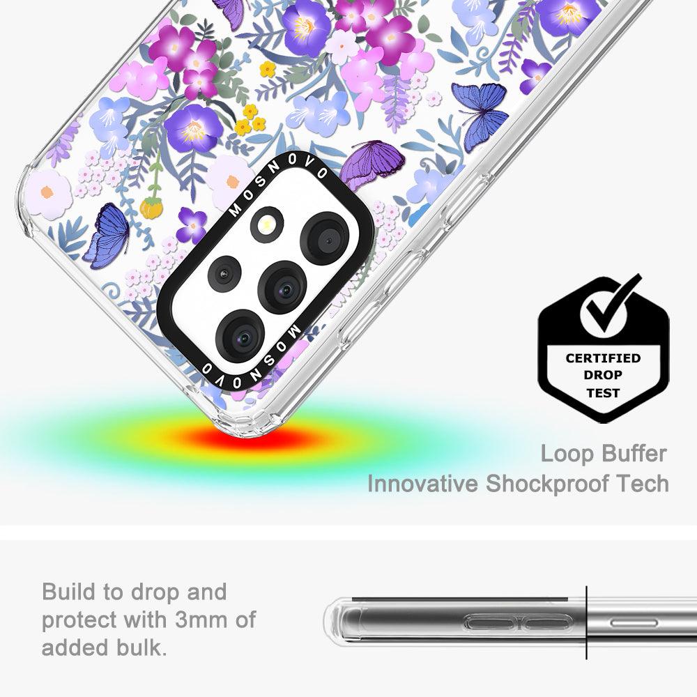 Purple Peri Nemophila Flower Phone Case - Samsung Galaxy A53 Case - MOSNOVO