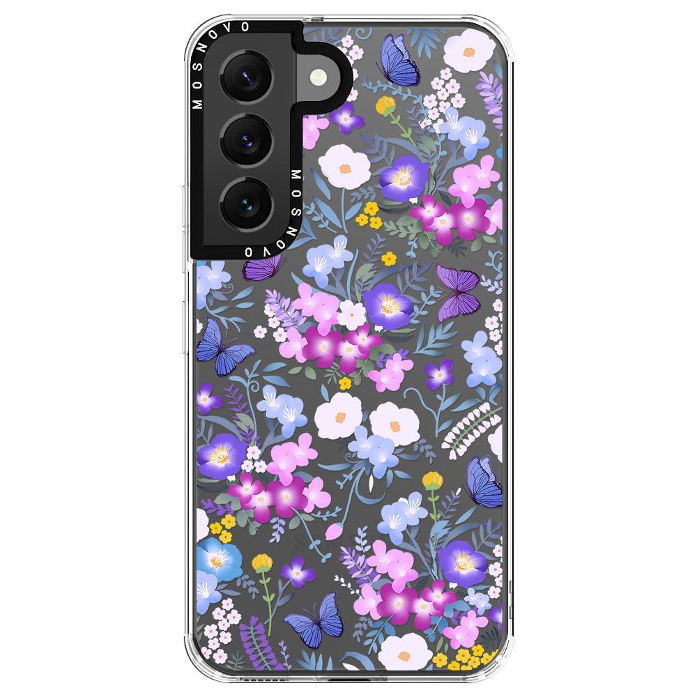 Purple Peri Nemophila Flower Phone Case - Samsung Galaxy S22 Case - MOSNOVO