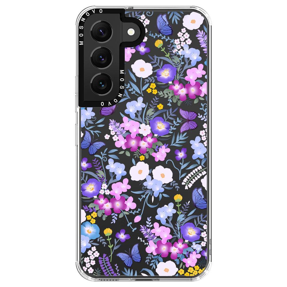 Purple Peri Nemophila Flower Phone Case - Samsung Galaxy S22 Plus Case - MOSNOVO