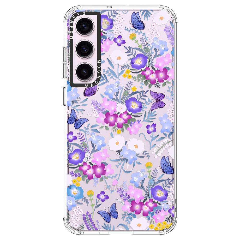 Purple Peri Nemophila Flower Phone Case - Samsung Galaxy S23 Plus Case - MOSNOVO