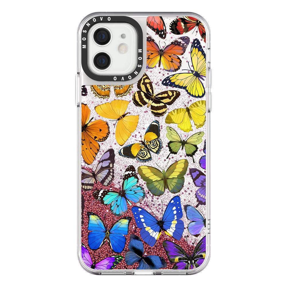 Rainbow Butterfly Glitter Phone Case - iPhone 12 Case - MOSNOVO