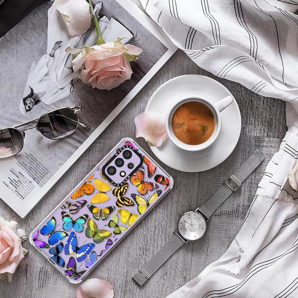 Rainbow Butterfly Phone Case - Samsung Galaxy A52 & A52s Case - MOSNOVO