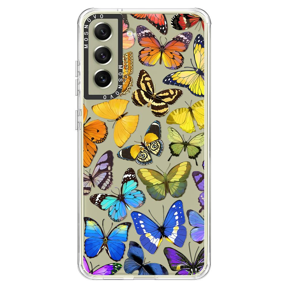 Rainbow Butterfly Phone Case - Samsung Galaxy S21 FE Case - MOSNOVO