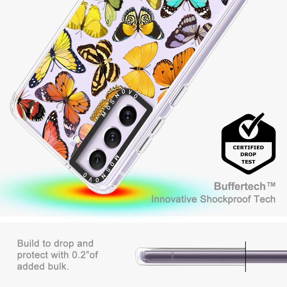 Rainbow Butterfly Phone Case - Samsung Galaxy S21 FE Case - MOSNOVO