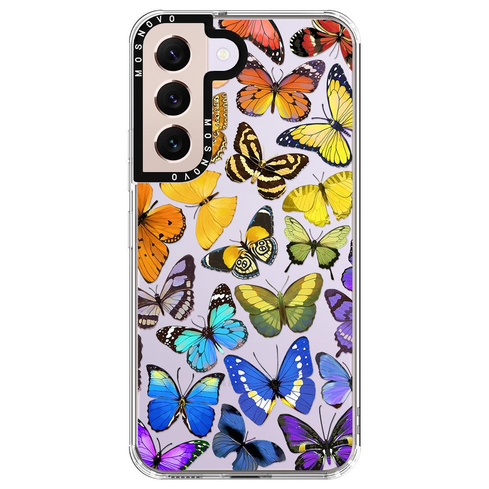 Rainbow Butterfly Phone Case - Samsung Galaxy S22 Case - MOSNOVO