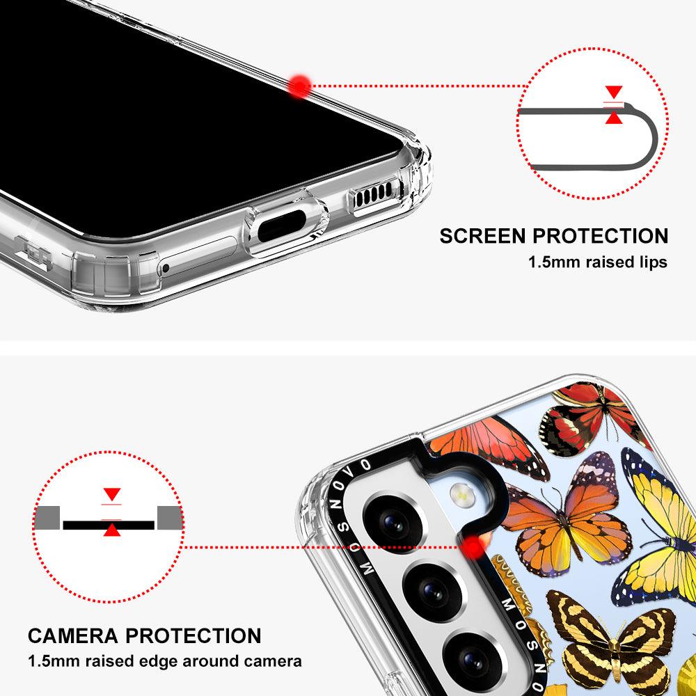 Rainbow Butterfly Phone Case - Samsung Galaxy S22 Case - MOSNOVO