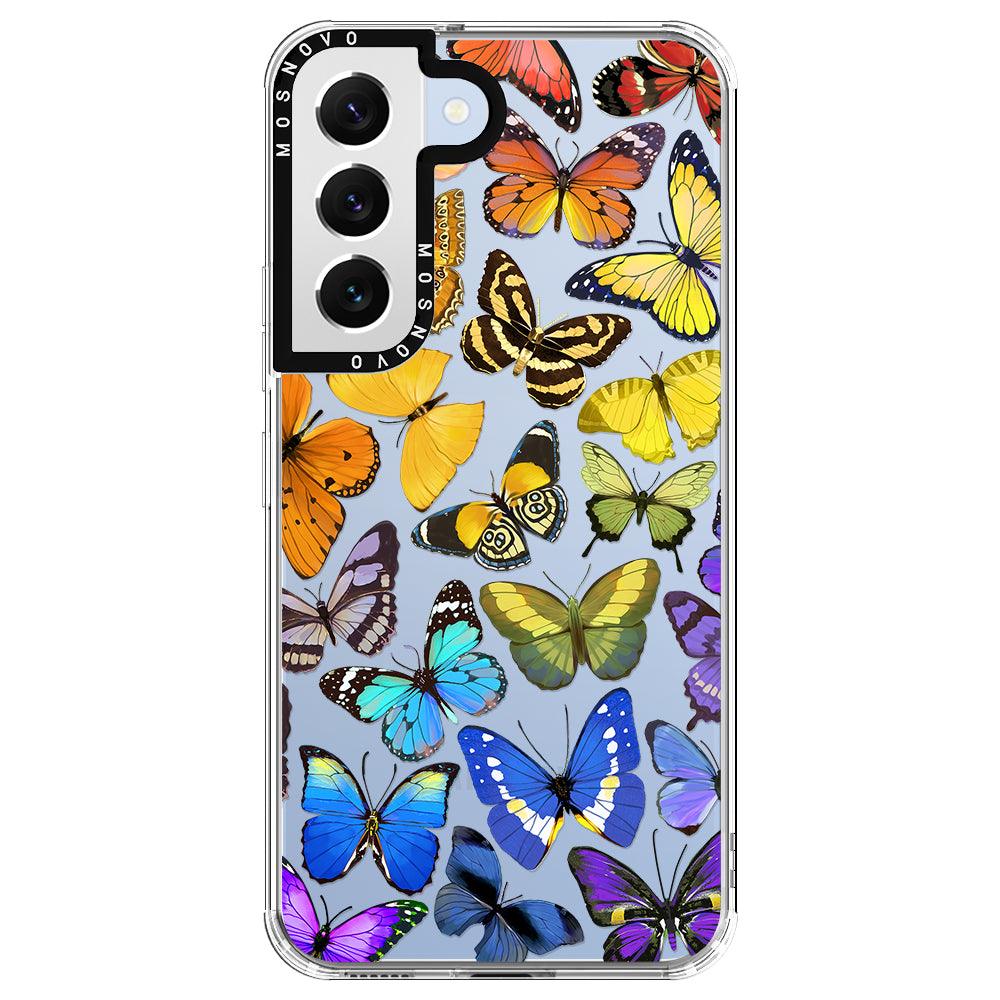 Rainbow Butterfly Phone Case - Samsung Galaxy S22 Plus Case - MOSNOVO