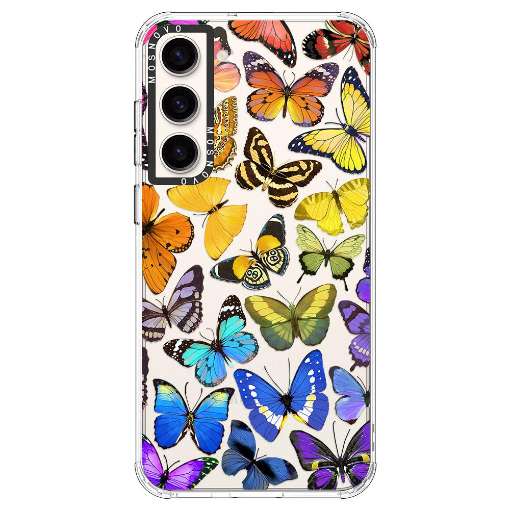 Rainbow Butterfly Phone Case - Samsung Galaxy S23 Plus Case - MOSNOVO