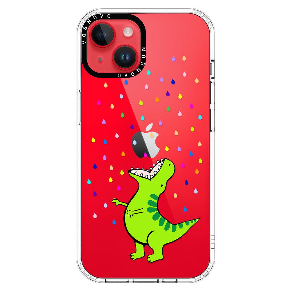 Rainbow Dinosaur Phone Case - iPhone 14 Plus Case - MOSNOVO