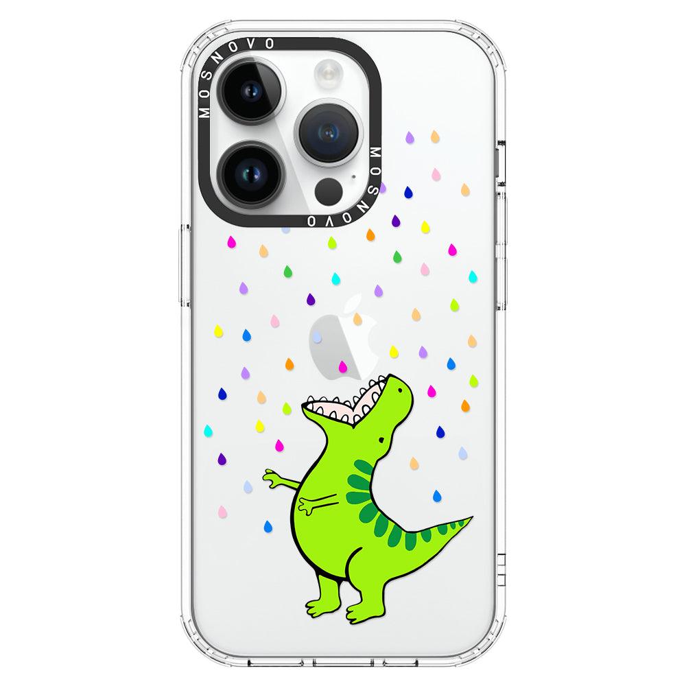 Rainbow Dinosaur Phone Case - iPhone 14 Pro Case - MOSNOVO