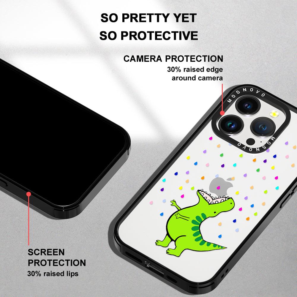 Rainbow Dinosaur Phone Case - iPhone 14 Pro Case - MOSNOVO