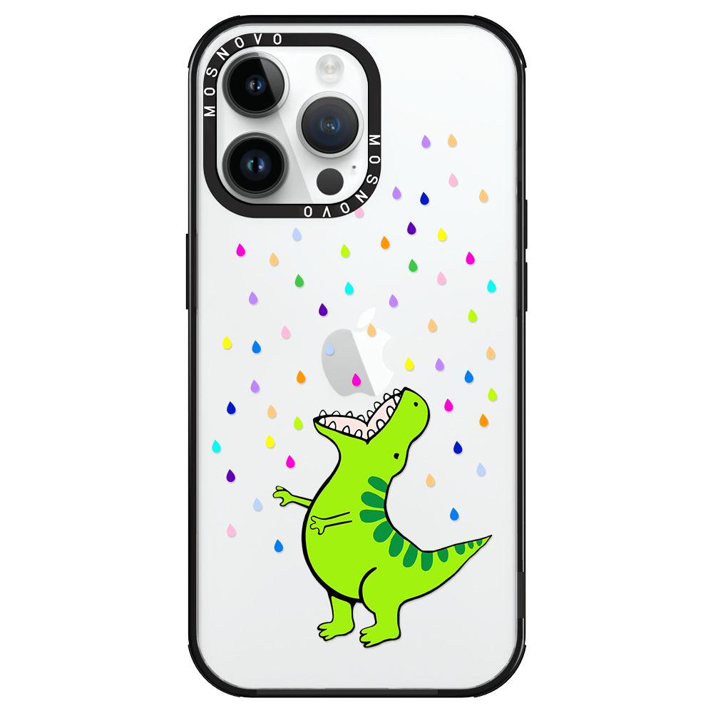 Rainbow Dinosaur Phone Case - iPhone 14 Pro Max Case - MOSNOVO