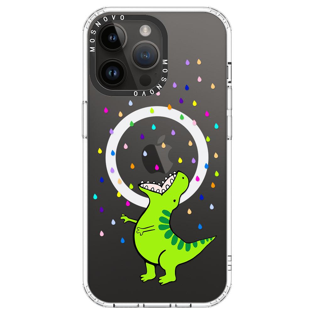 Rainbow Dinosaur Phone Case - iPhone 14 Pro Max Case - MOSNOVO