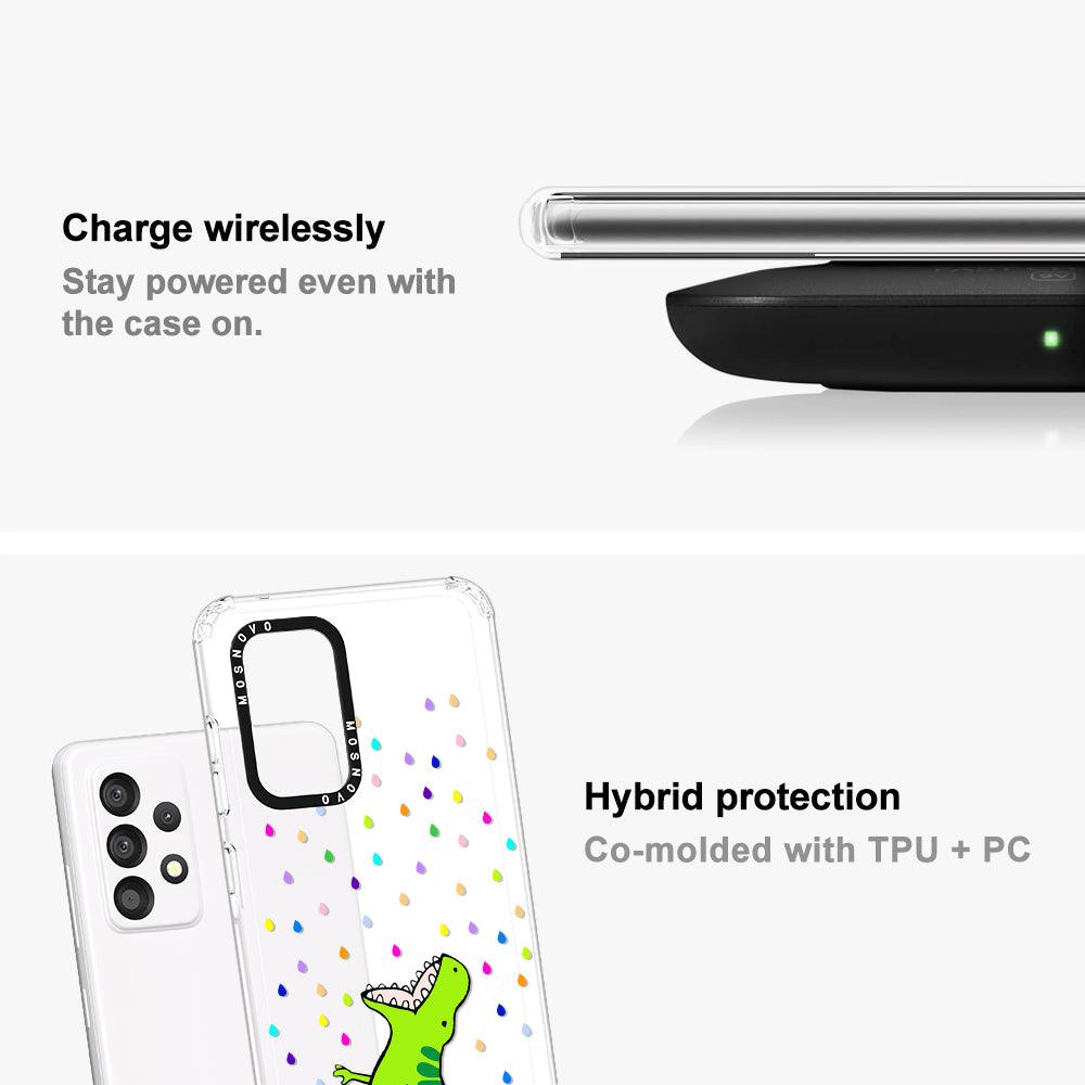 Rainbow Dinosaur Phone Case - Samsung Galaxy A52 & A52s Case - MOSNOVO