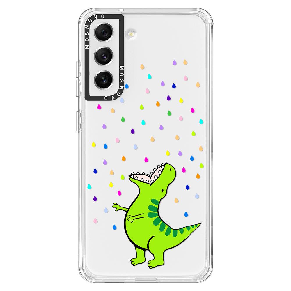 Rainbow Dinosaur Phone Case - Samsung Galaxy S21 FE Case - MOSNOVO