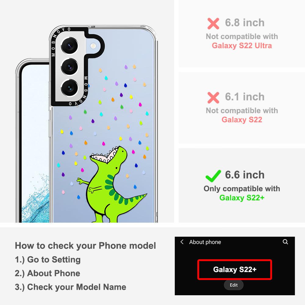 Rainbow Dinosaur Phone Case - Samsung Galaxy S22 Plus Case - MOSNOVO