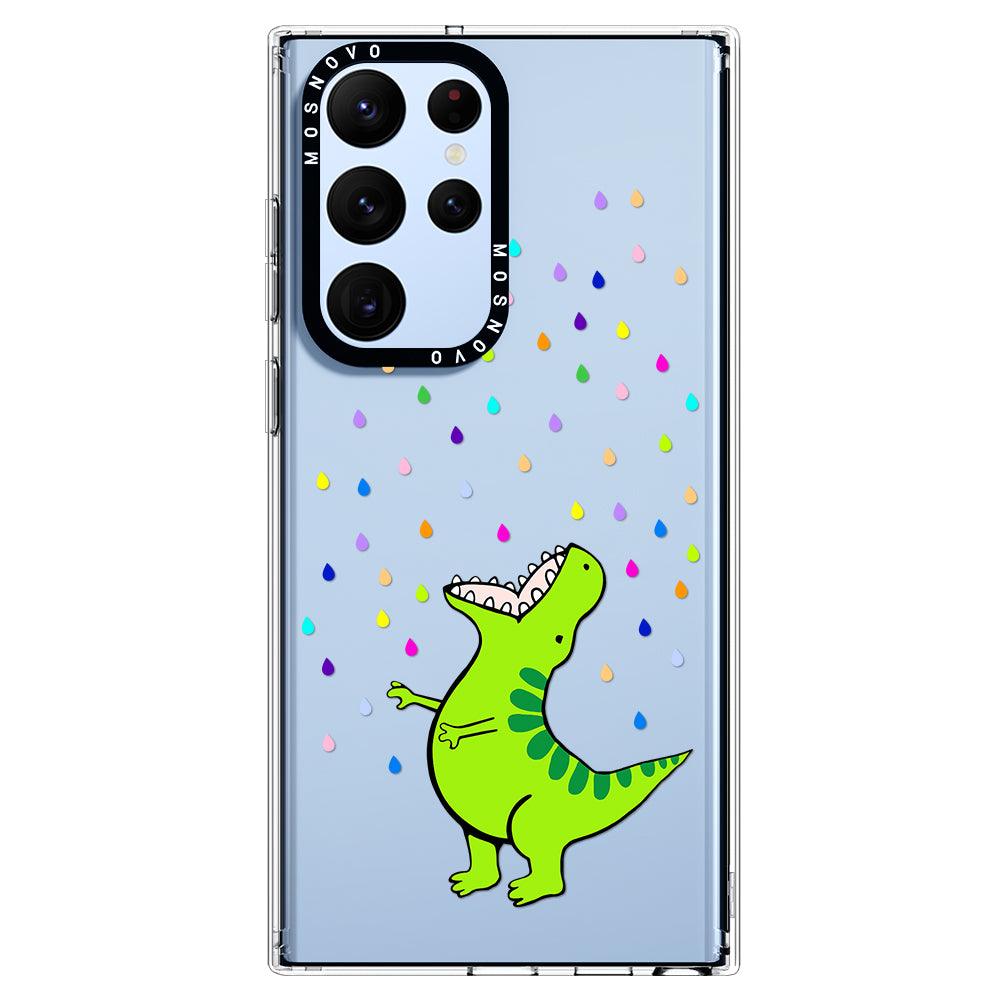 Rainbow Dinosaur Phone Case - Samsung Galaxy S22 Ultra Case - MOSNOVO