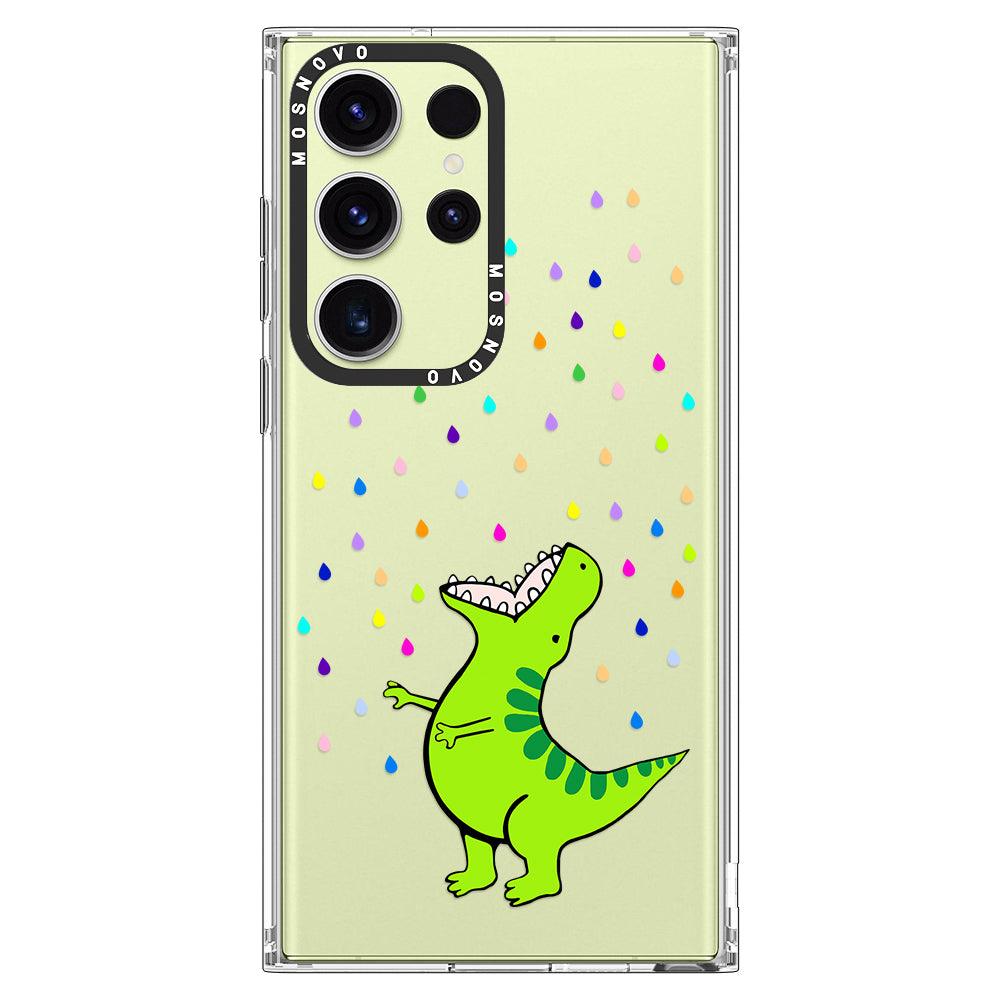 Rainbow Dinosaur Phone Case - Samsung Galaxy S23 Ultra Case - MOSNOVO