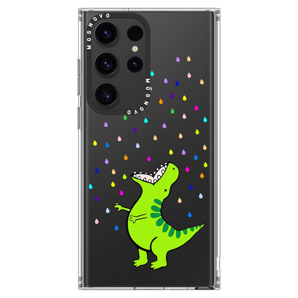 Rainbow Dinosaur Phone Case - Samsung Galaxy S23 Ultra Case - MOSNOVO