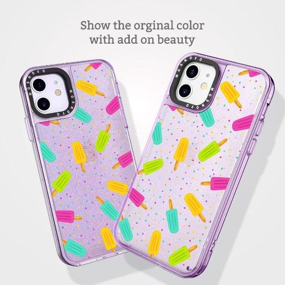 Rainbow Ice Pop Glitter Phone Case - iPhone 11 Case - MOSNOVO