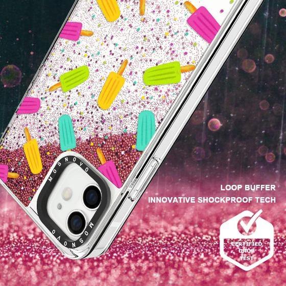 Rainbow Ice Pop Glitter Phone Case - iPhone 12 Mini Case - MOSNOVO