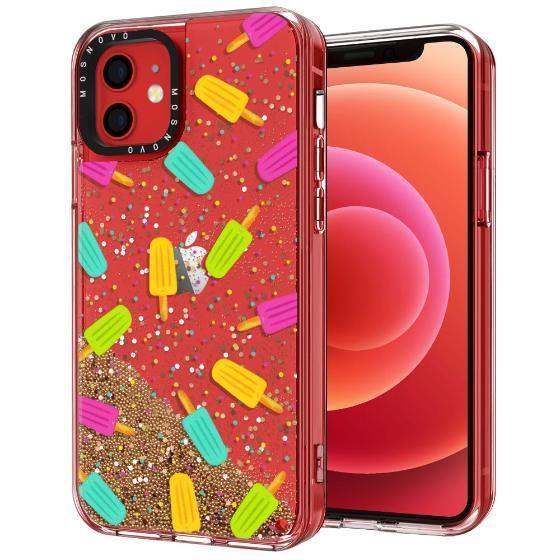 Rainbow Ice Pop Glitter Phone Case - iPhone 12 Mini Case - MOSNOVO