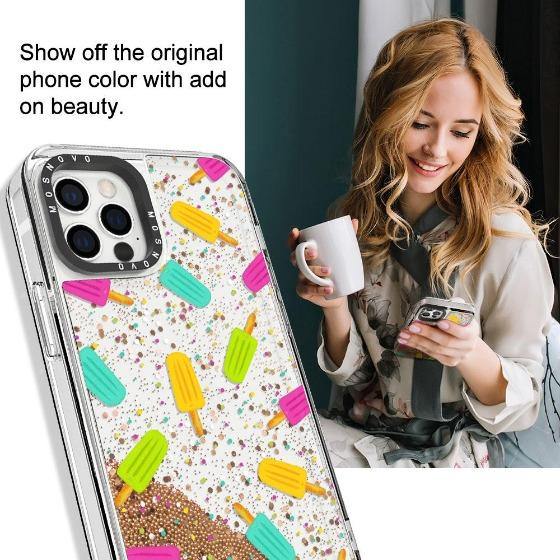 Rainbow Ice Pop Glitter Phone Case - iPhone 12 Pro Case - MOSNOVO