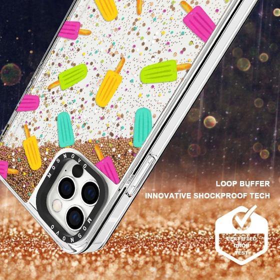 Rainbow Ice Pop Glitter Phone Case - iPhone 12 Pro Case - MOSNOVO