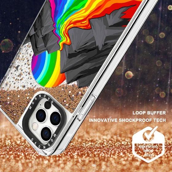 Rainbow Landscape Glitter Phone Case - iPhone 12 Pro Max Case - MOSNOVO